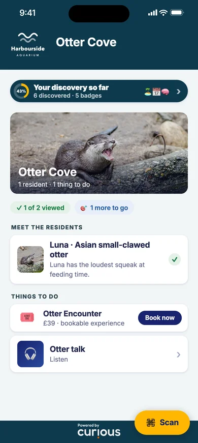 Otter Cove, with the Otter Encounter to book at £39