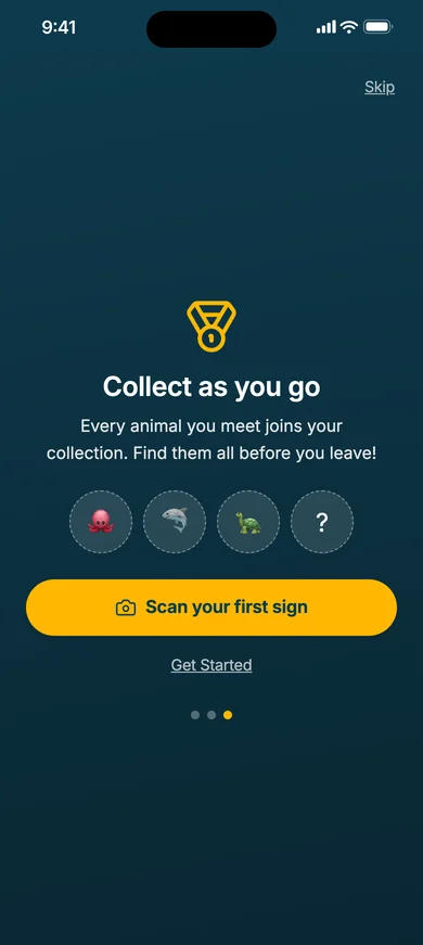 Collect as you go: every animal joins your collection