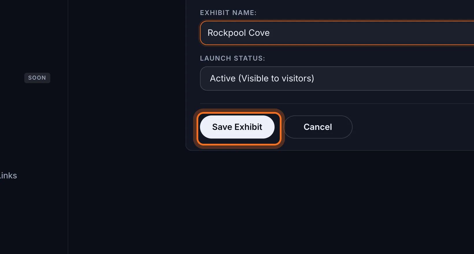 Step 5: Click Save Exhibit.