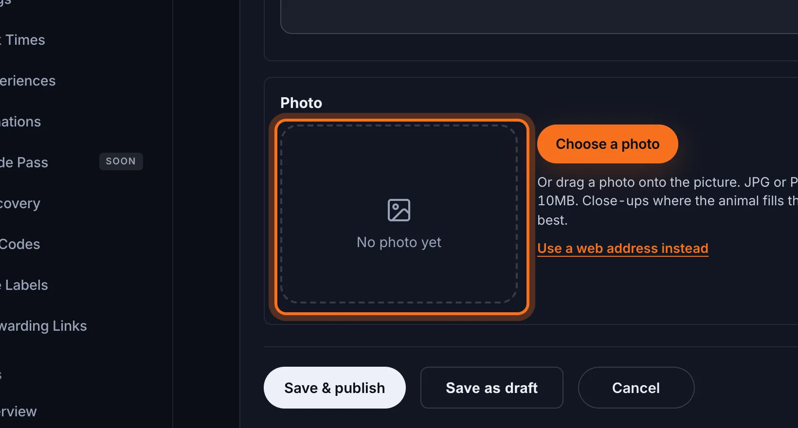Step 3: Add the photo, or correct the spelling in the text.