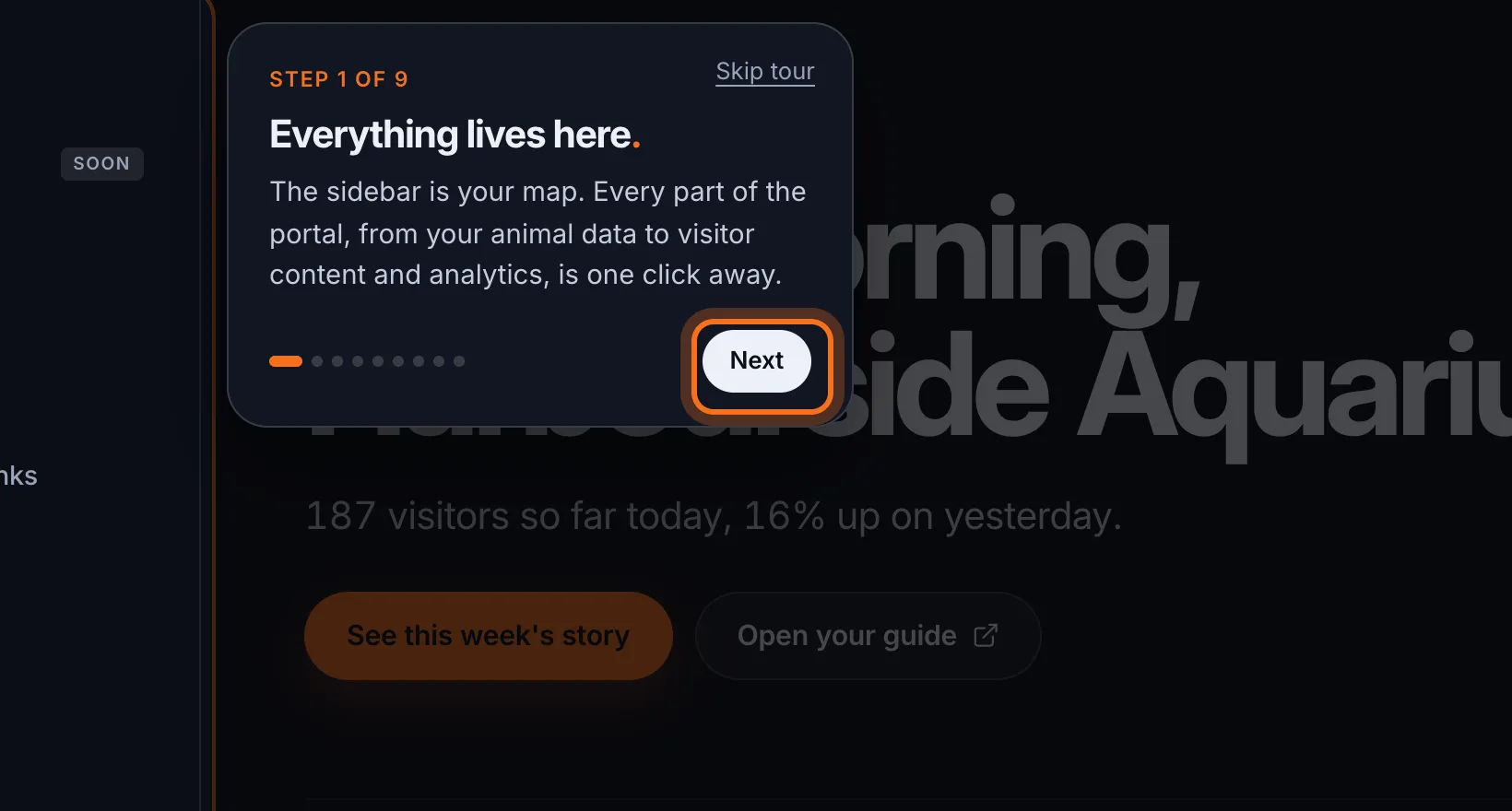 Step 3: Read each card, then click Next. Click Back to see the one before. On the last card, click Finish.