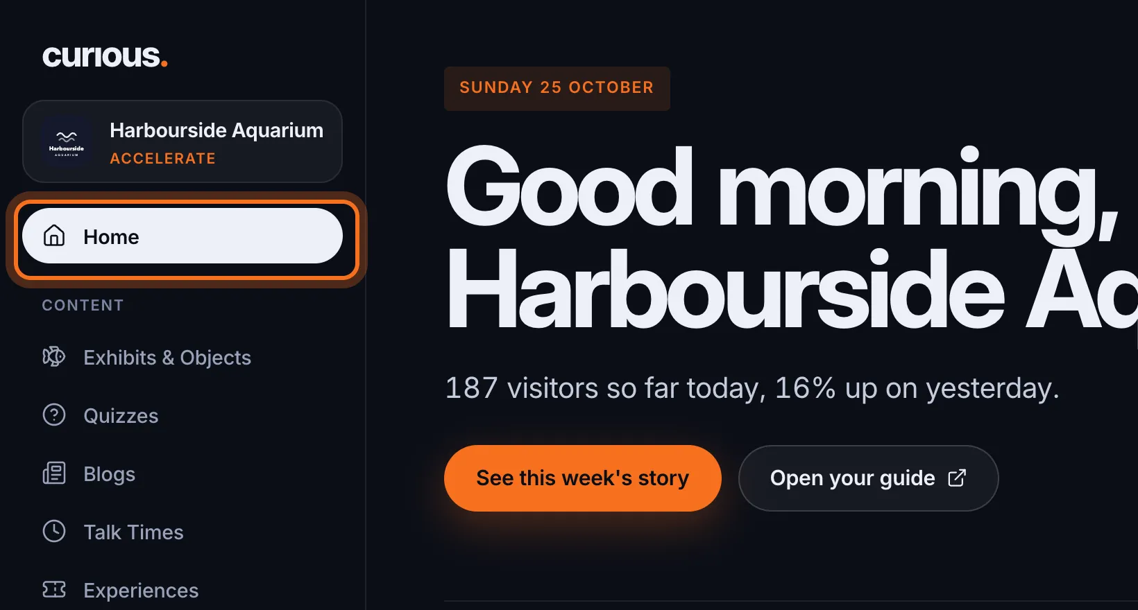 Step 1: In the sidebar, click Home.